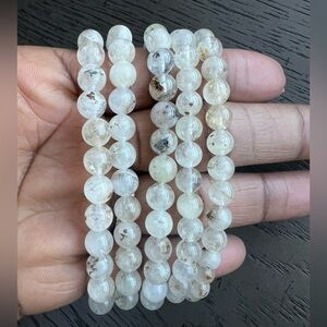 Herkimer diamond  bracelet 7mm (one)